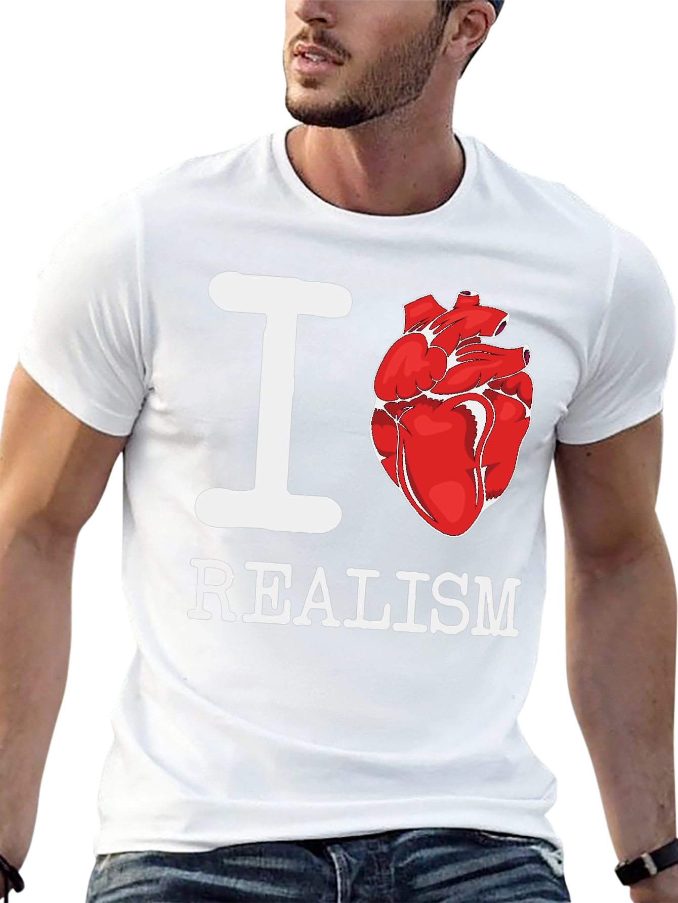 I Heart Realism T-Shirt - Anatomical Heart Graphic Tee