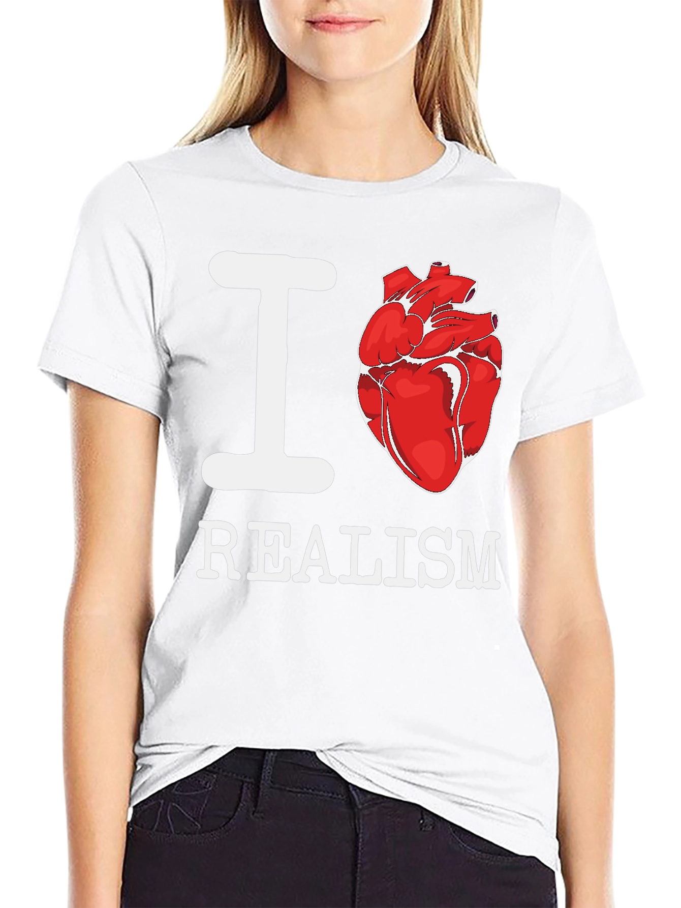 I Heart Realism T-Shirt - Anatomical Heart Graphic Tee