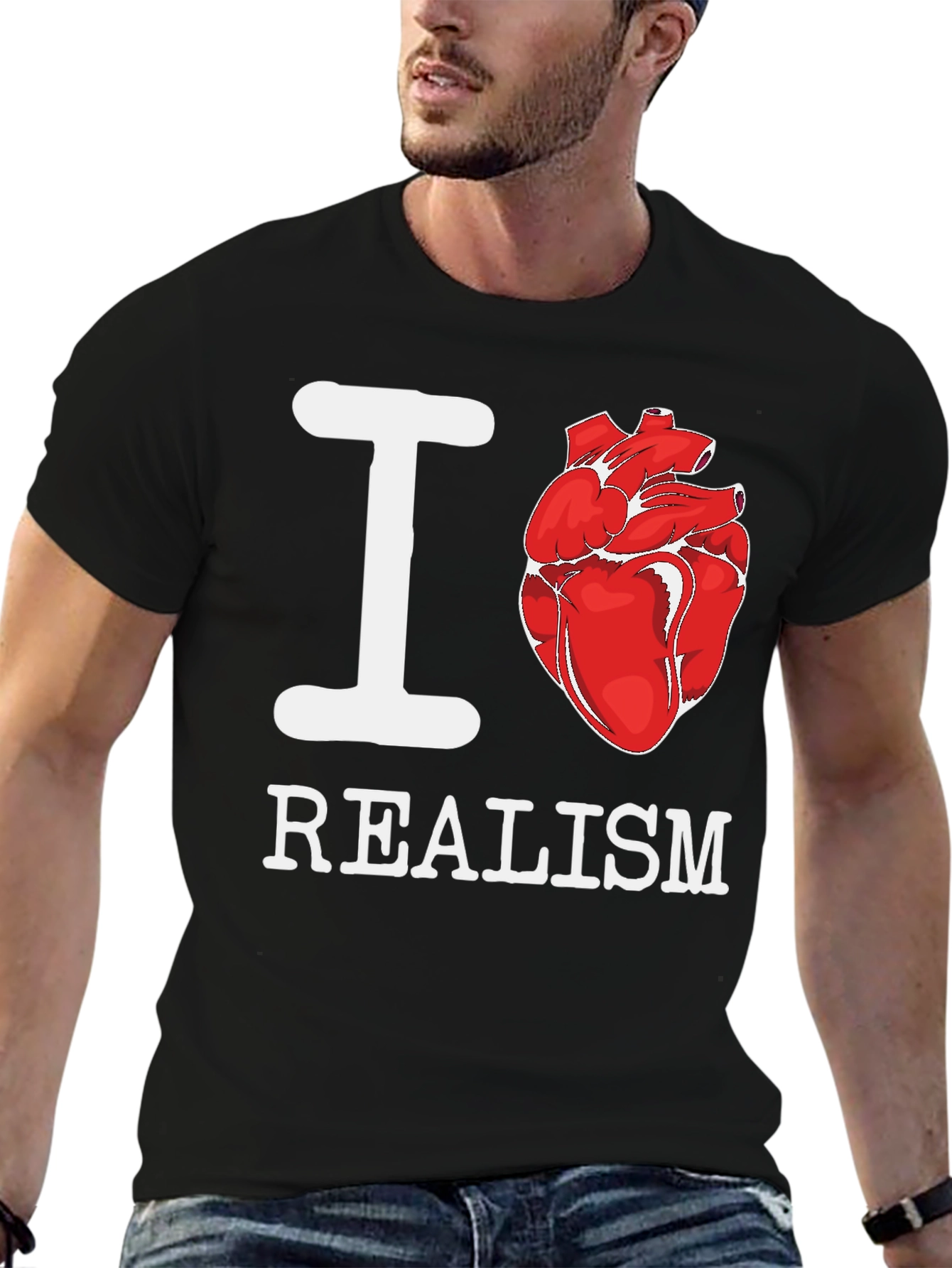 I Heart Realism T-Shirt - Anatomical Heart Graphic Tee