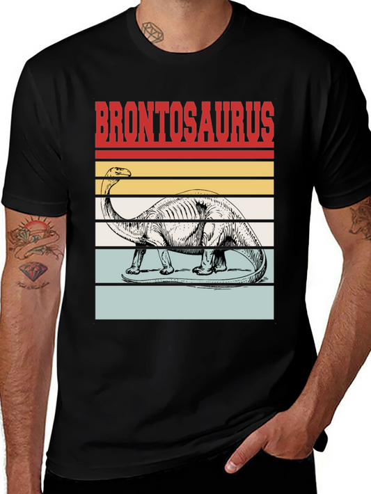 Brontosaurus Retro T-Shirt - Vintage Dinosaur Tee