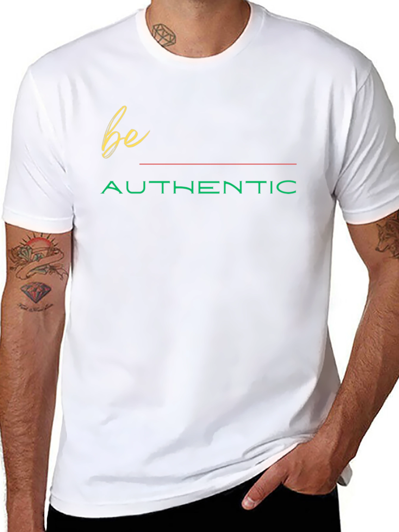 Be Authentic Graphic T-Shirt - Classic Black Tee