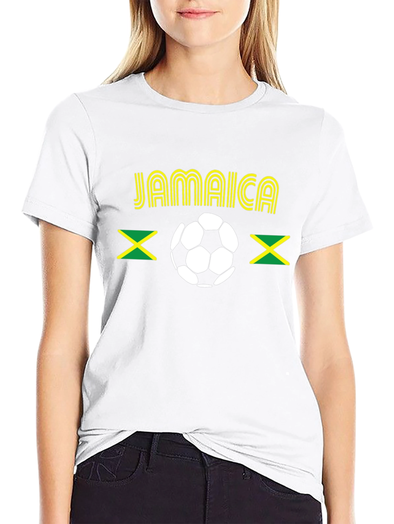 Jamaica Soccer T-Shirt - Black