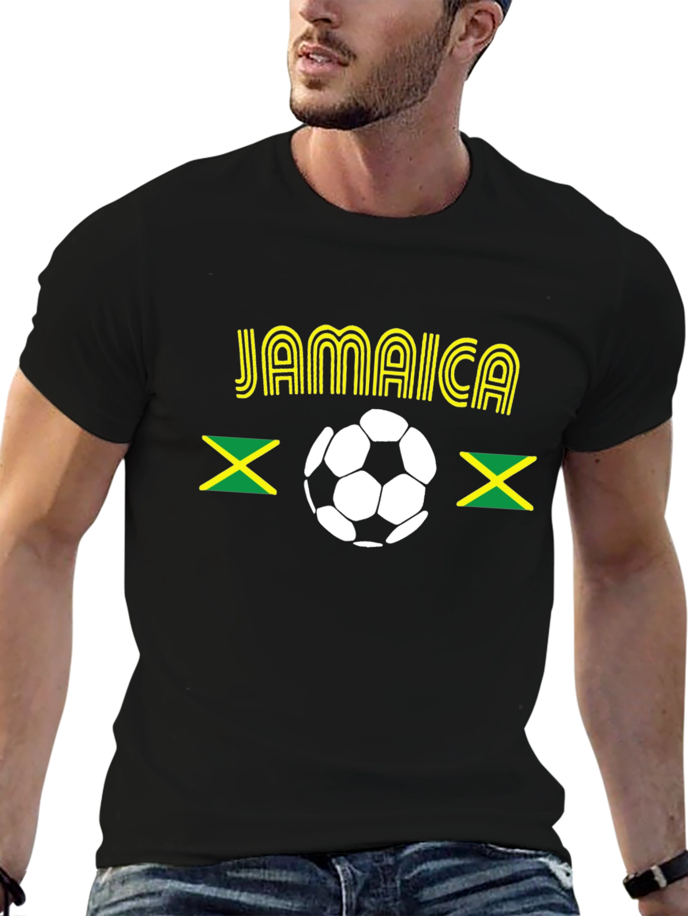 Jamaica Soccer T-Shirt - Black