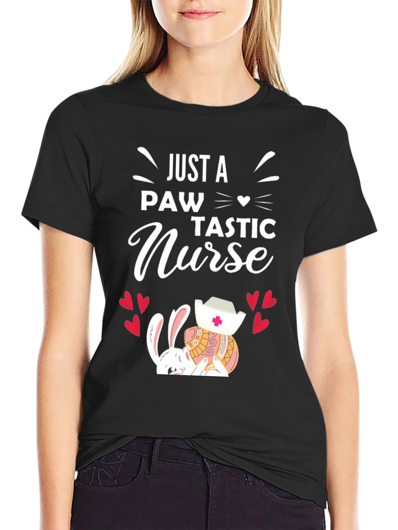 Paw-tastic Nurse Easter Bunny T-Shirt