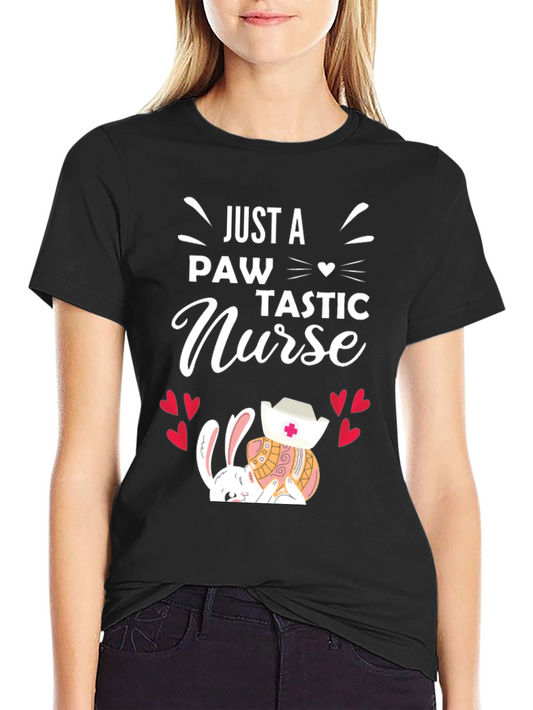 Paw-tastic Nurse Easter Bunny T-Shirt