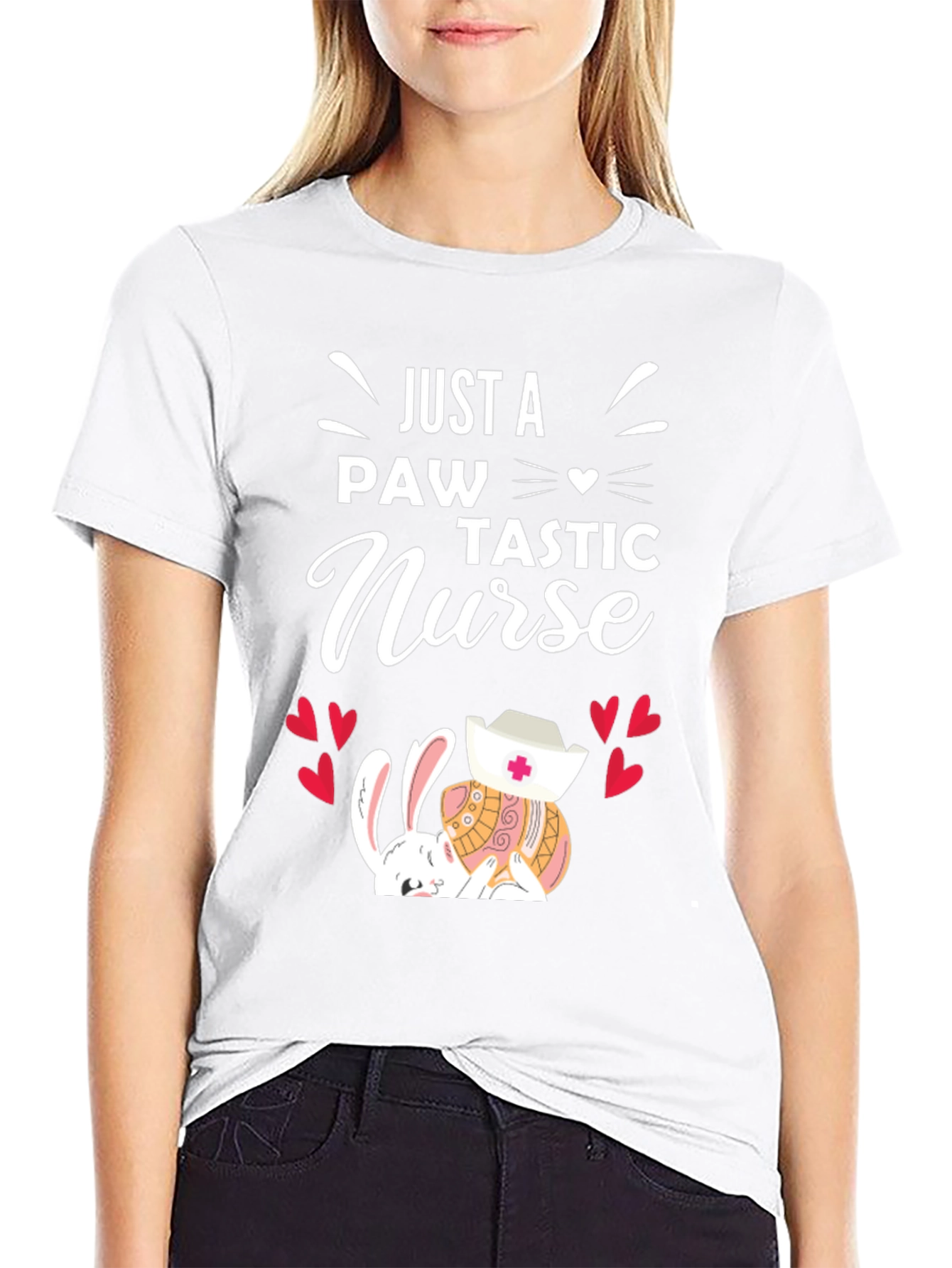 Paw-tastic Nurse Easter Bunny T-Shirt