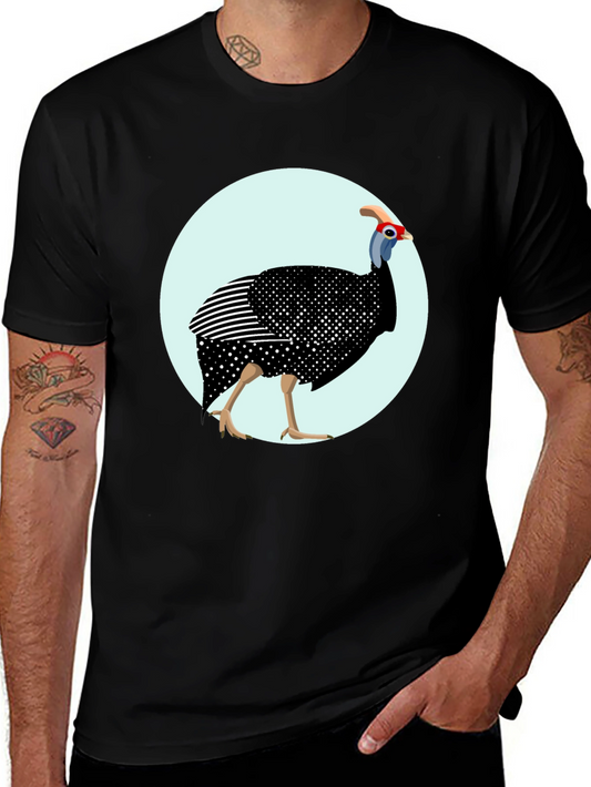 Guinea Fowl Graphic T-Shirt - Unique Bird Design