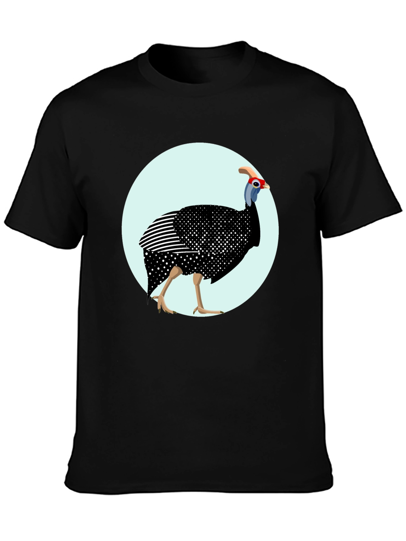 Guinea Fowl Graphic T-Shirt - Unique Bird Design