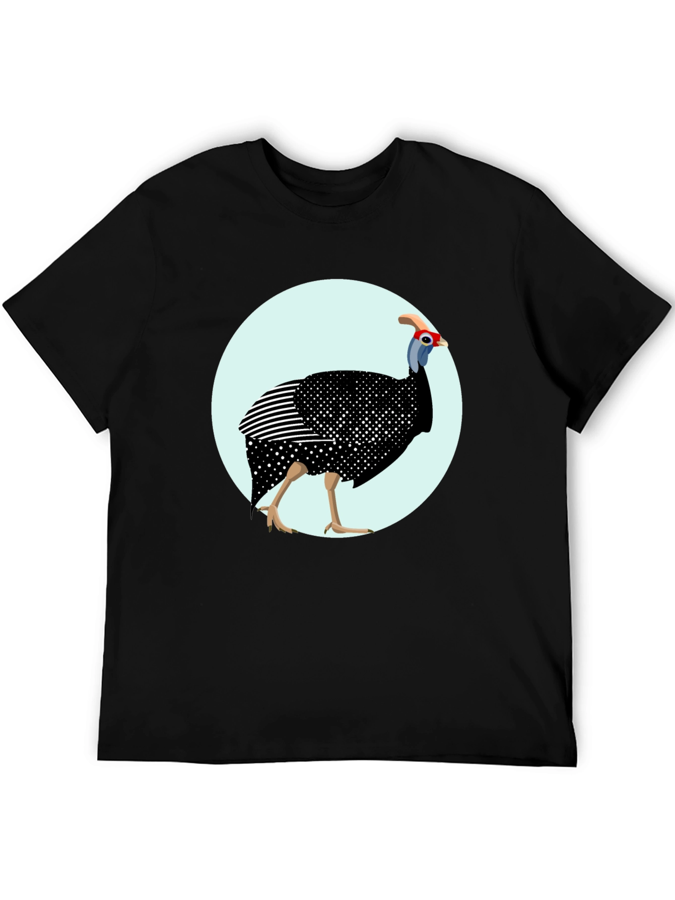 Guinea Fowl Graphic T-Shirt - Unique Bird Design