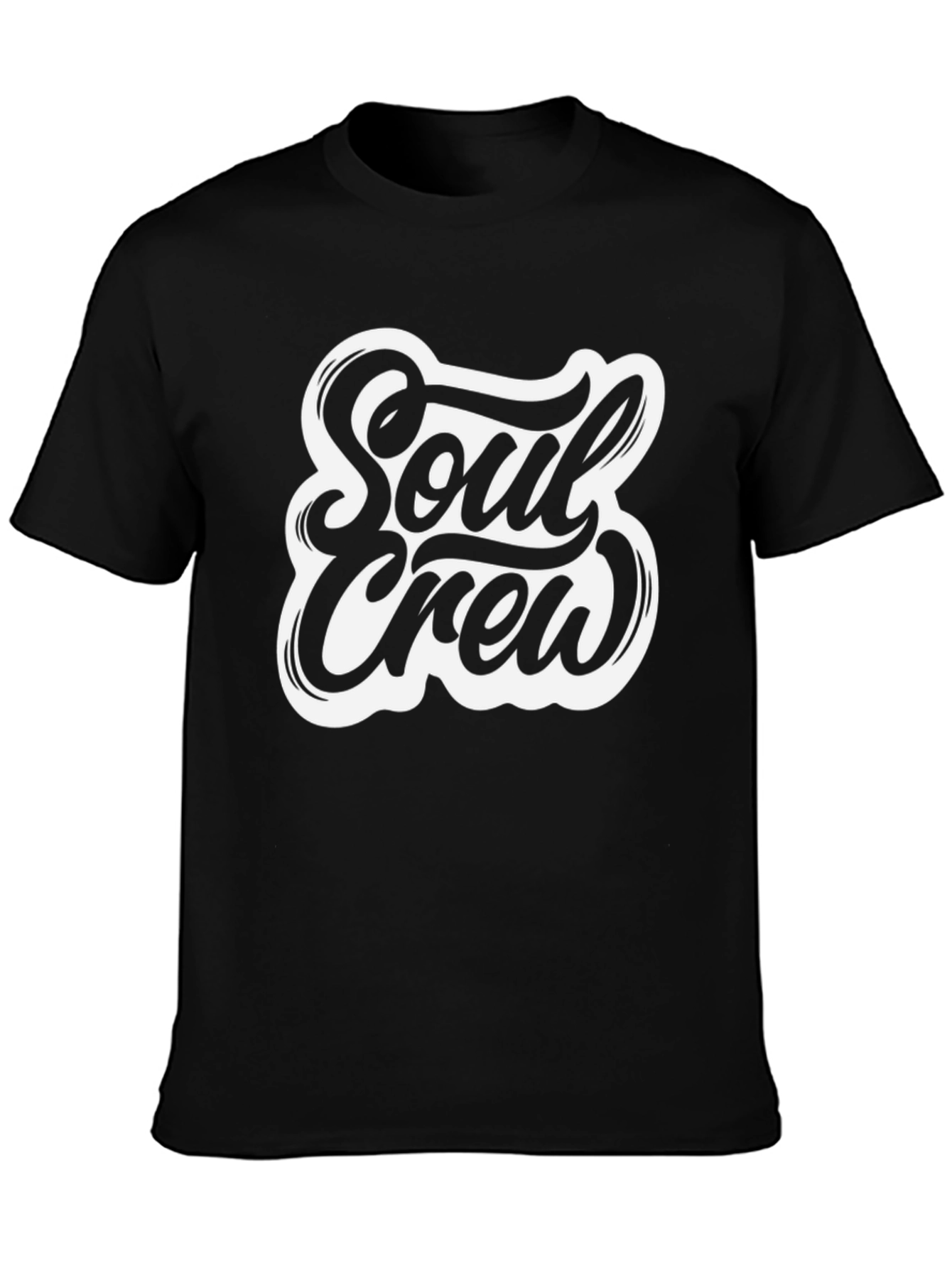 Soul Crew Graphic Tee - Stylish Black Cotton T-Shirt