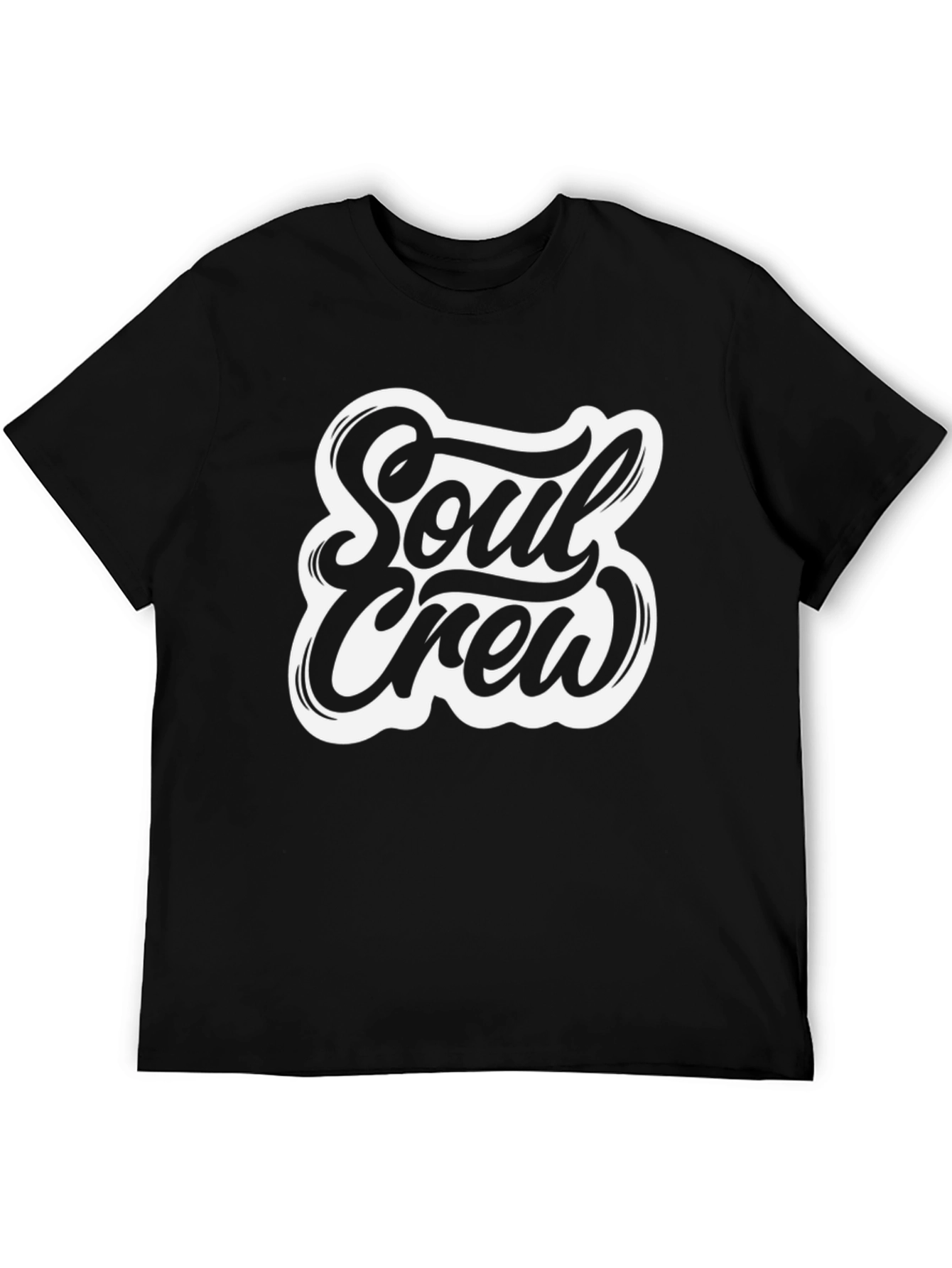 Soul Crew Graphic Tee - Stylish Black Cotton T-Shirt