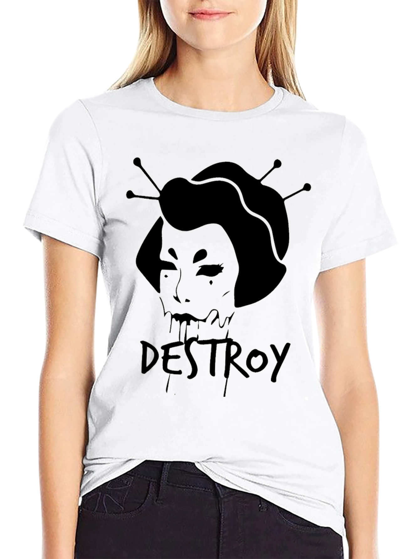 Destroy Geisha Graphic Black T-Shirt