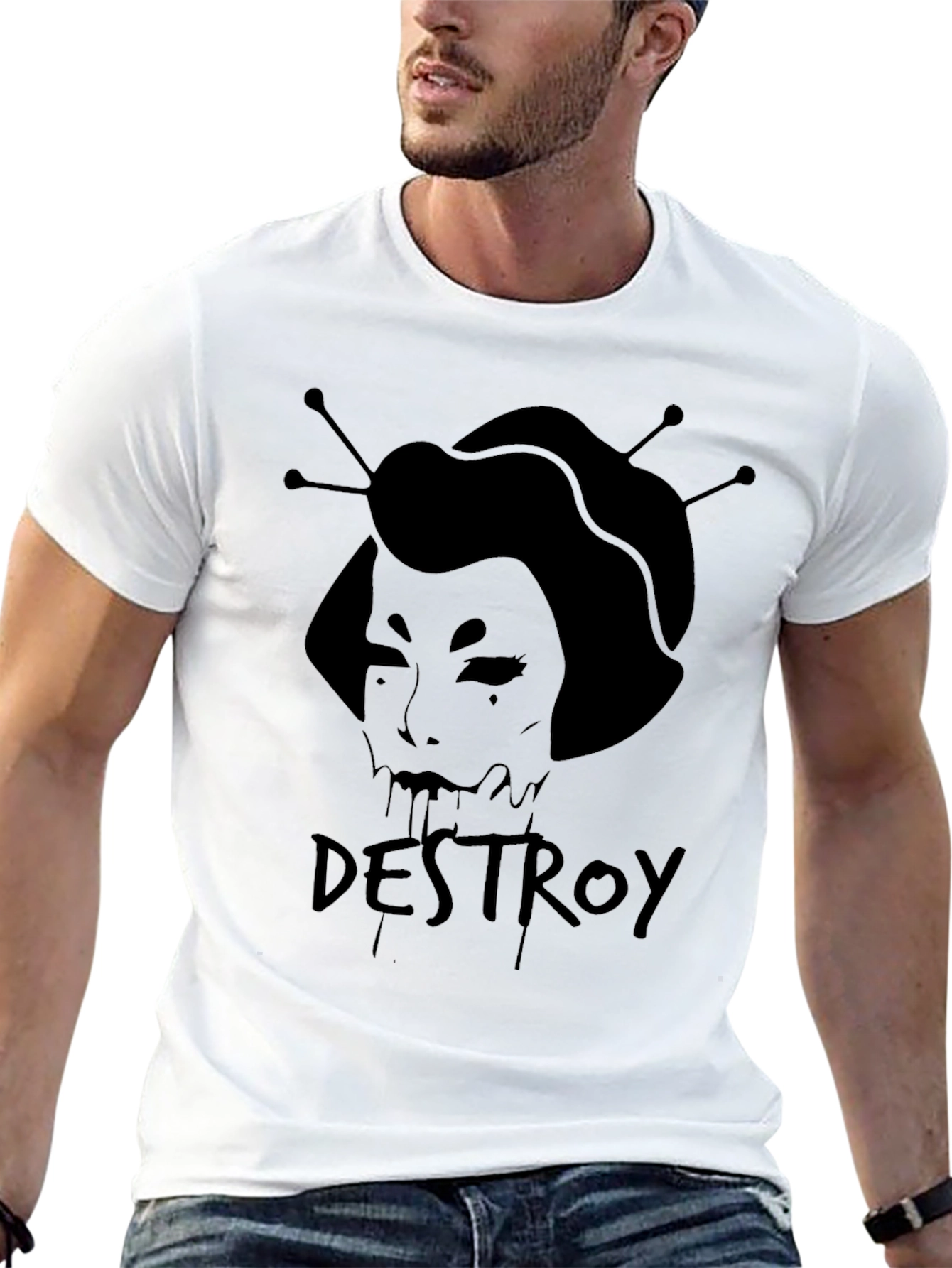 Destroy Geisha Graphic Black T-Shirt