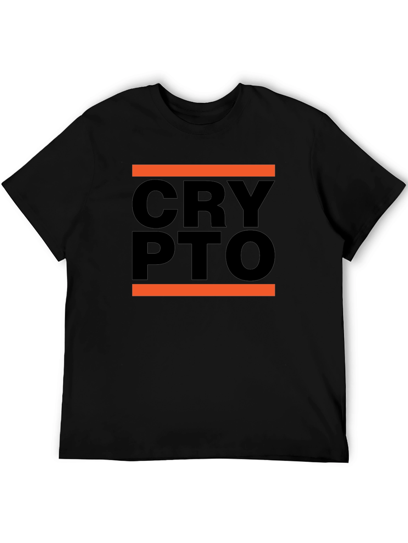 Crypto Tee - Modern Black Graphic T-Shirt