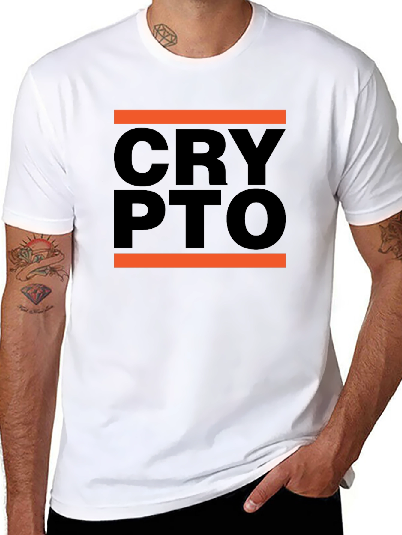 Crypto Tee - Modern Black Graphic T-Shirt