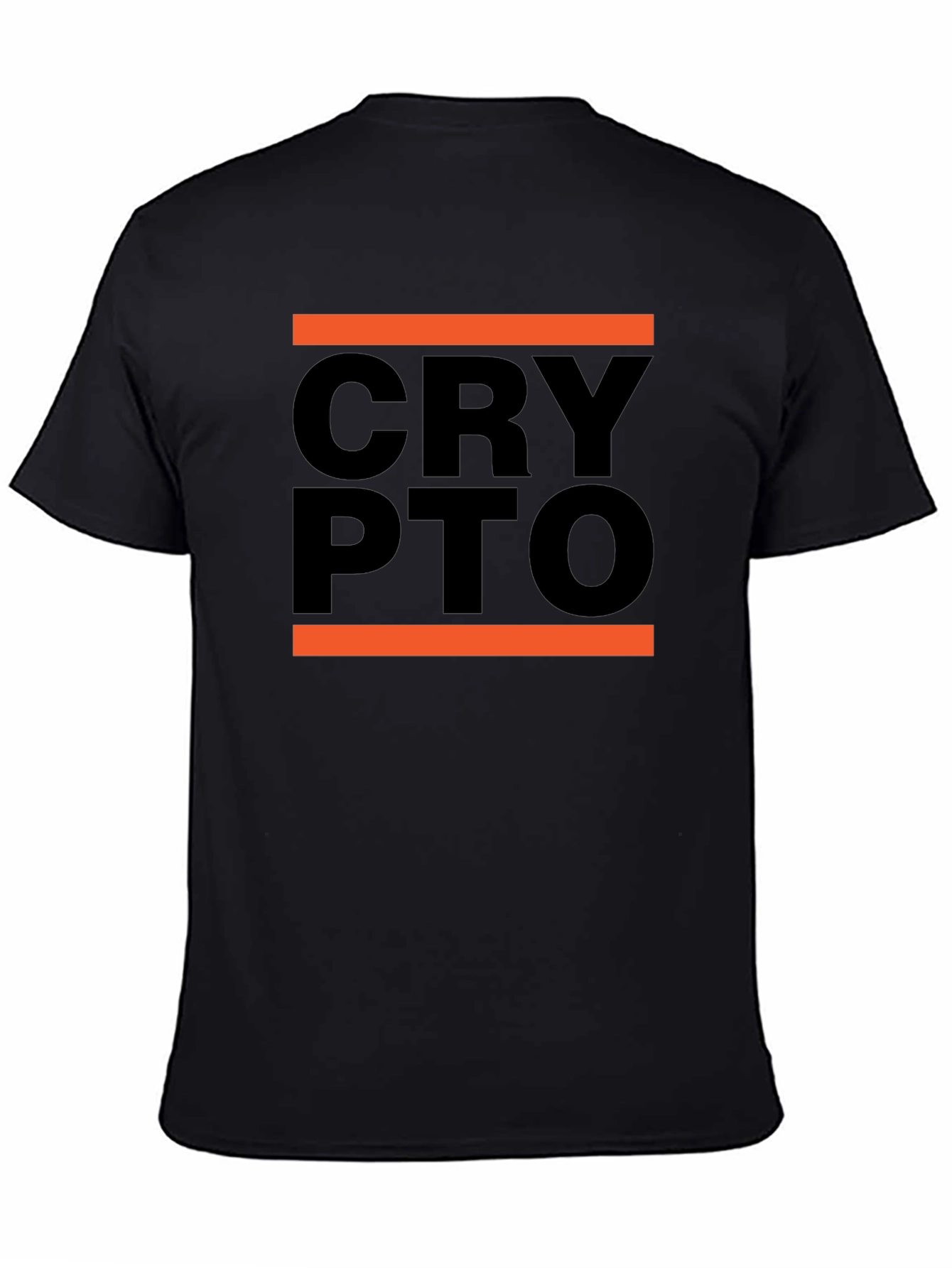 Crypto Tee - Modern Black Graphic T-Shirt