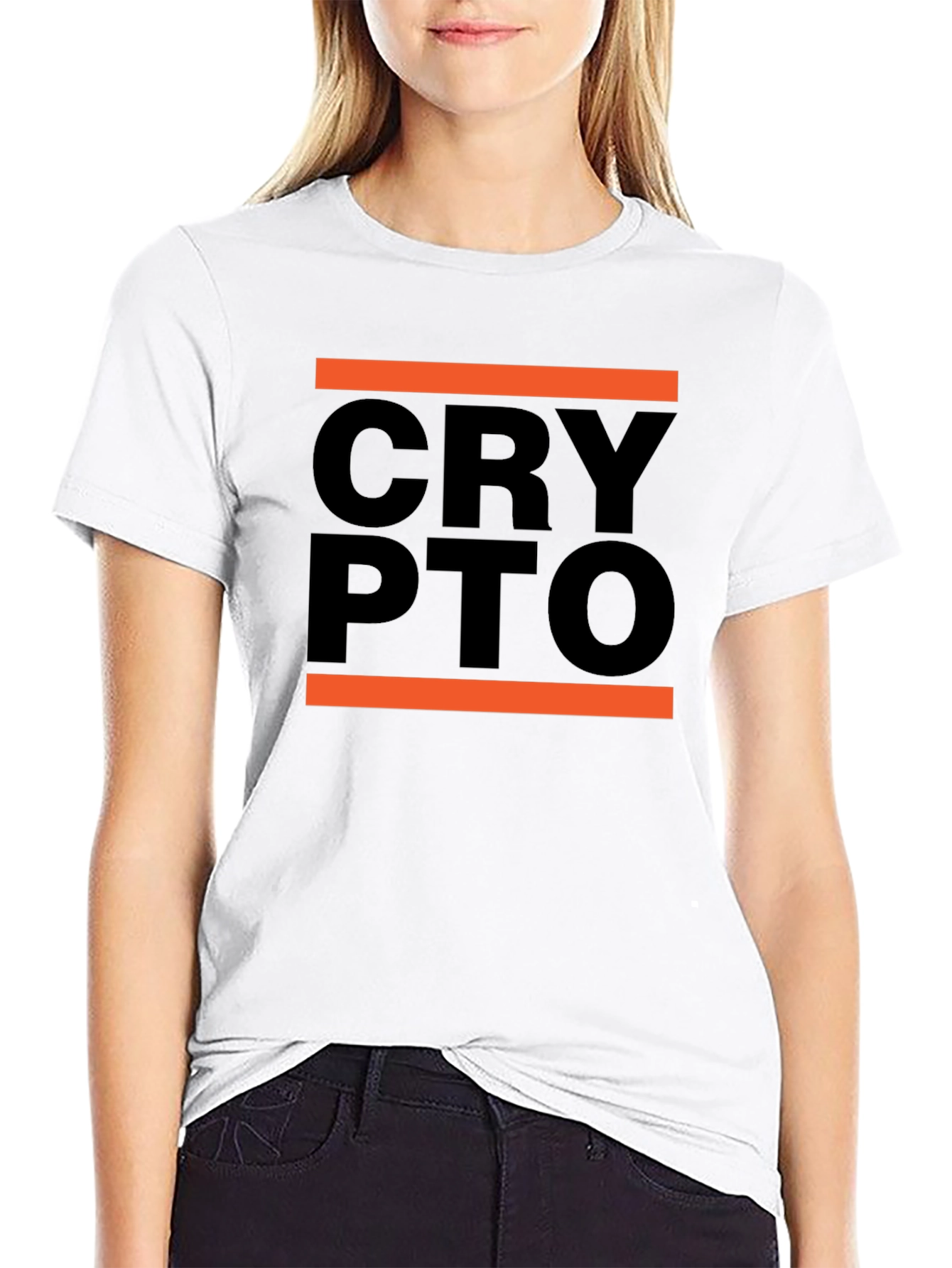 Crypto Tee - Modern Black Graphic T-Shirt