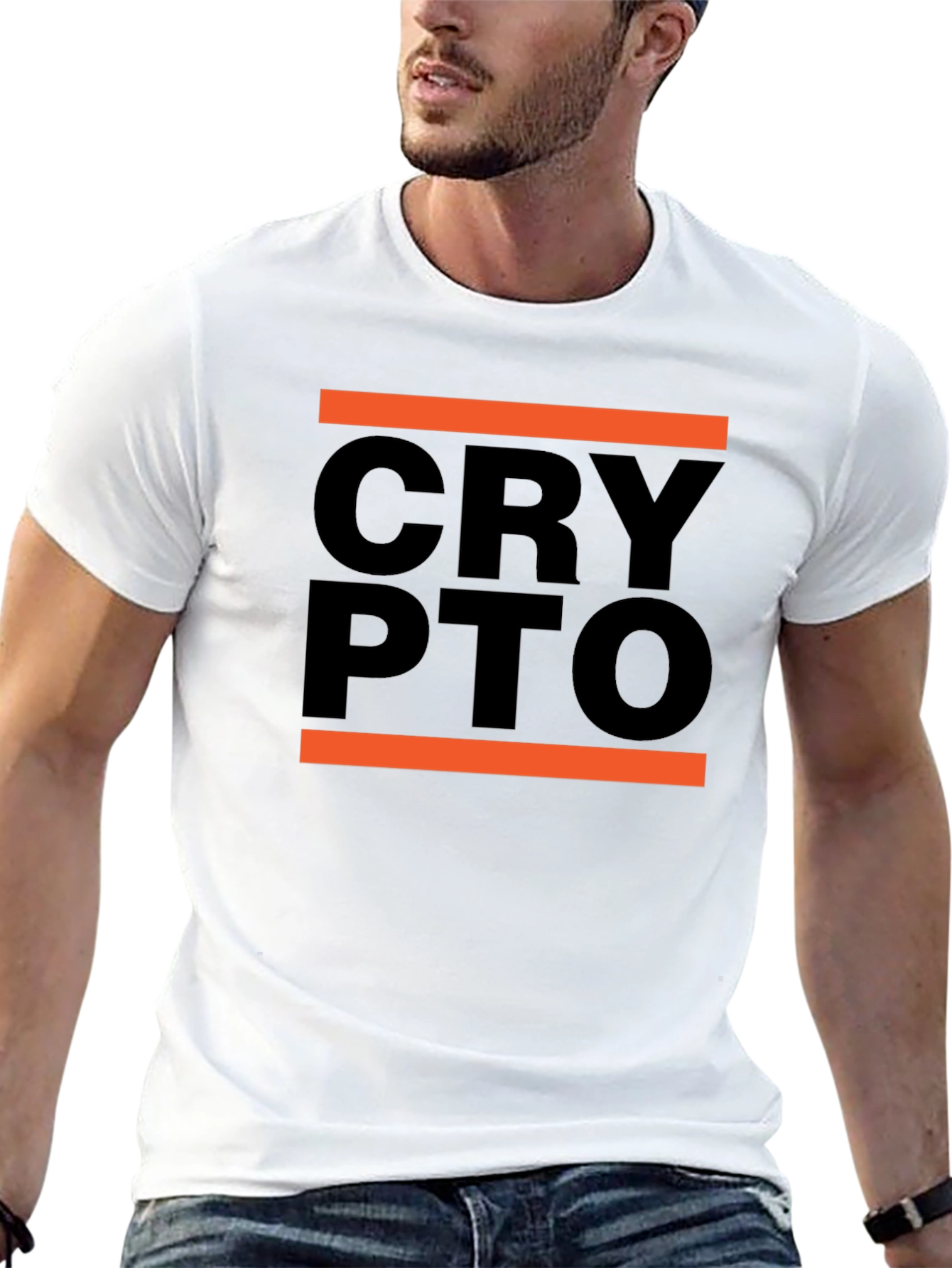 Crypto Tee - Modern Black Graphic T-Shirt