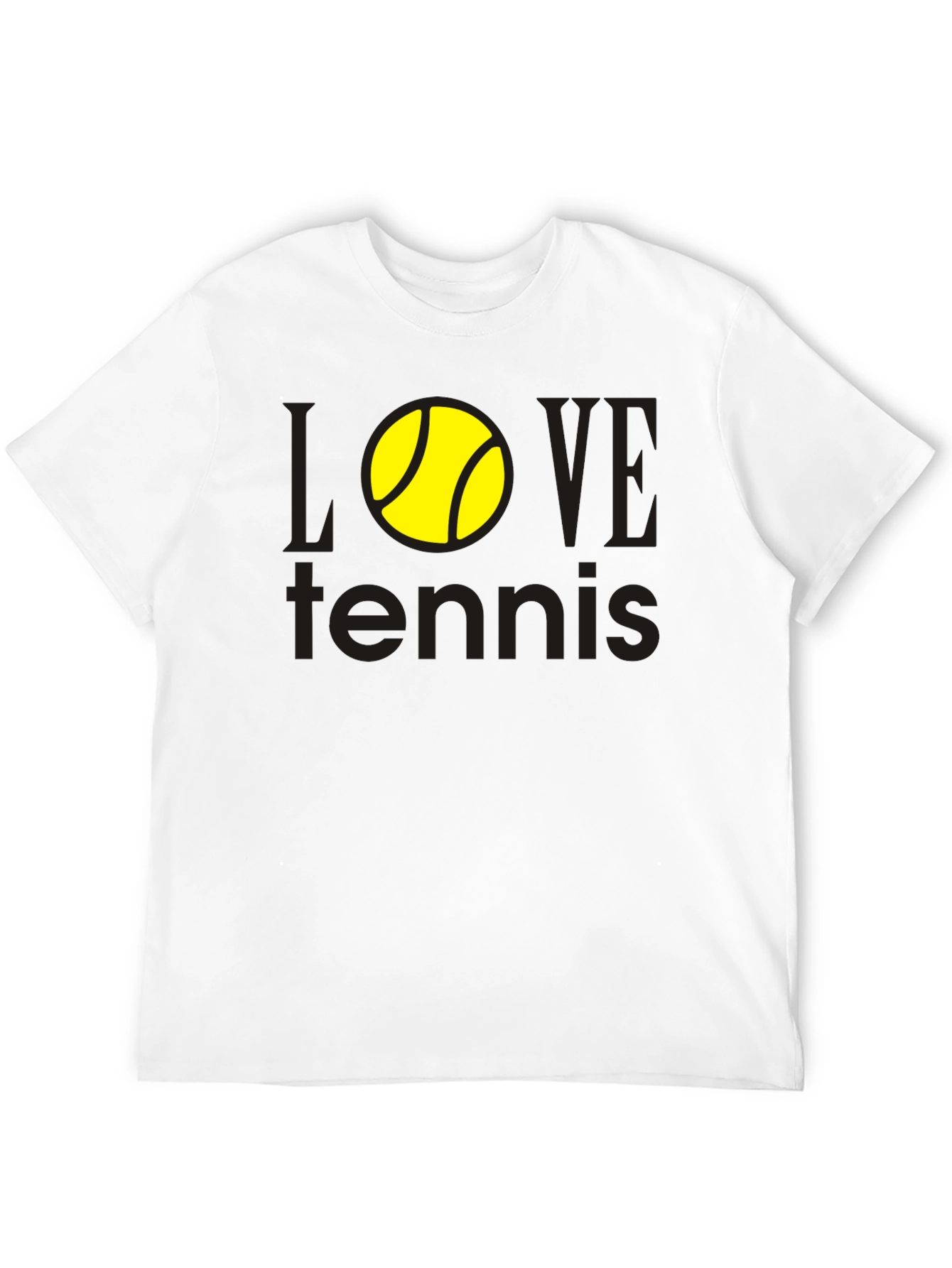 Love Tennis Graphic Tee - Black Cotton Shirt