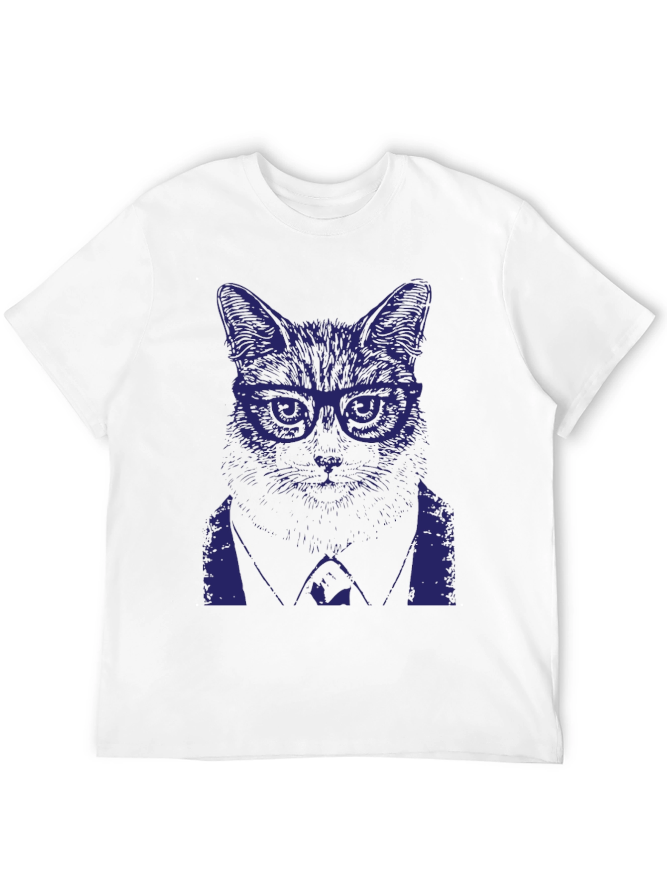 Cool Cat in Suit Graphic T-Shirt