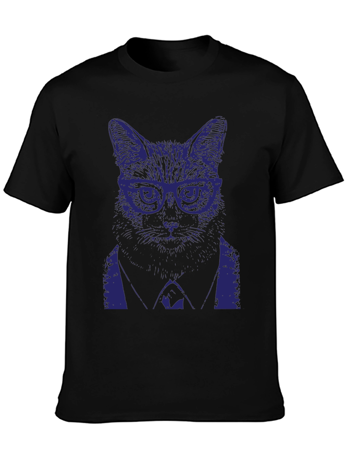 Cool Cat in Suit Graphic T-Shirt