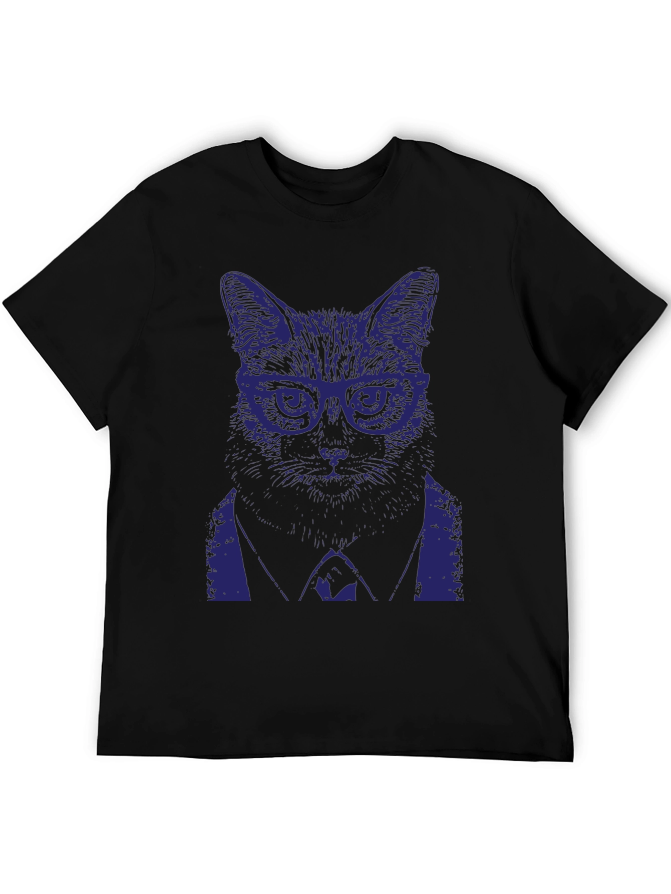 Cool Cat in Suit Graphic T-Shirt