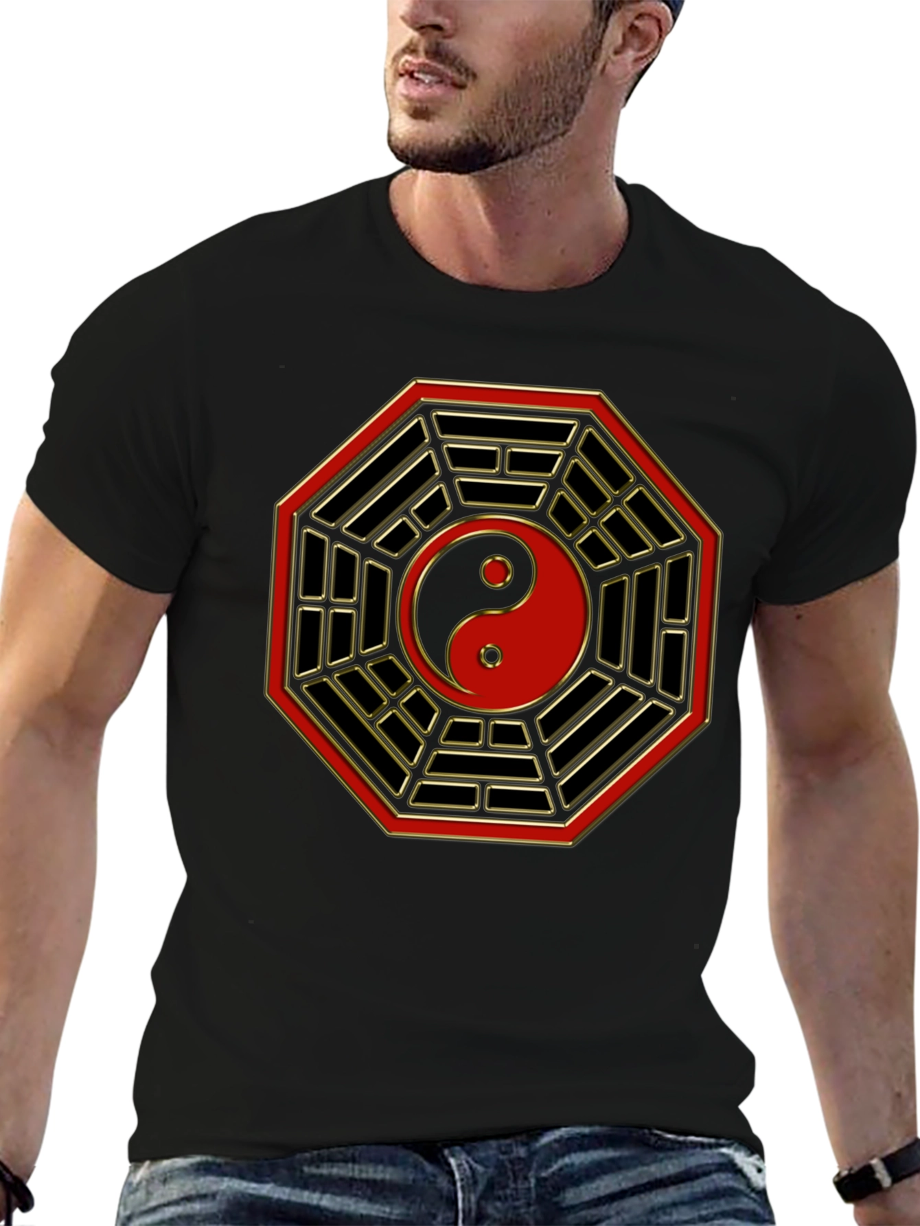 Yin Yang Bagua Symbol Graphic T-Shirt