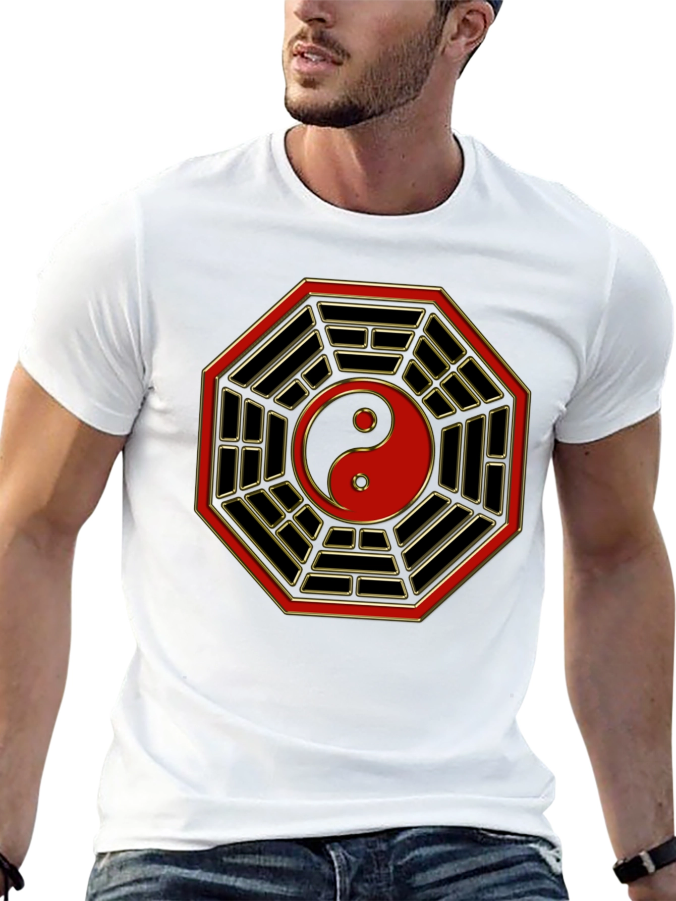 Yin Yang Bagua Symbol Graphic T-Shirt
