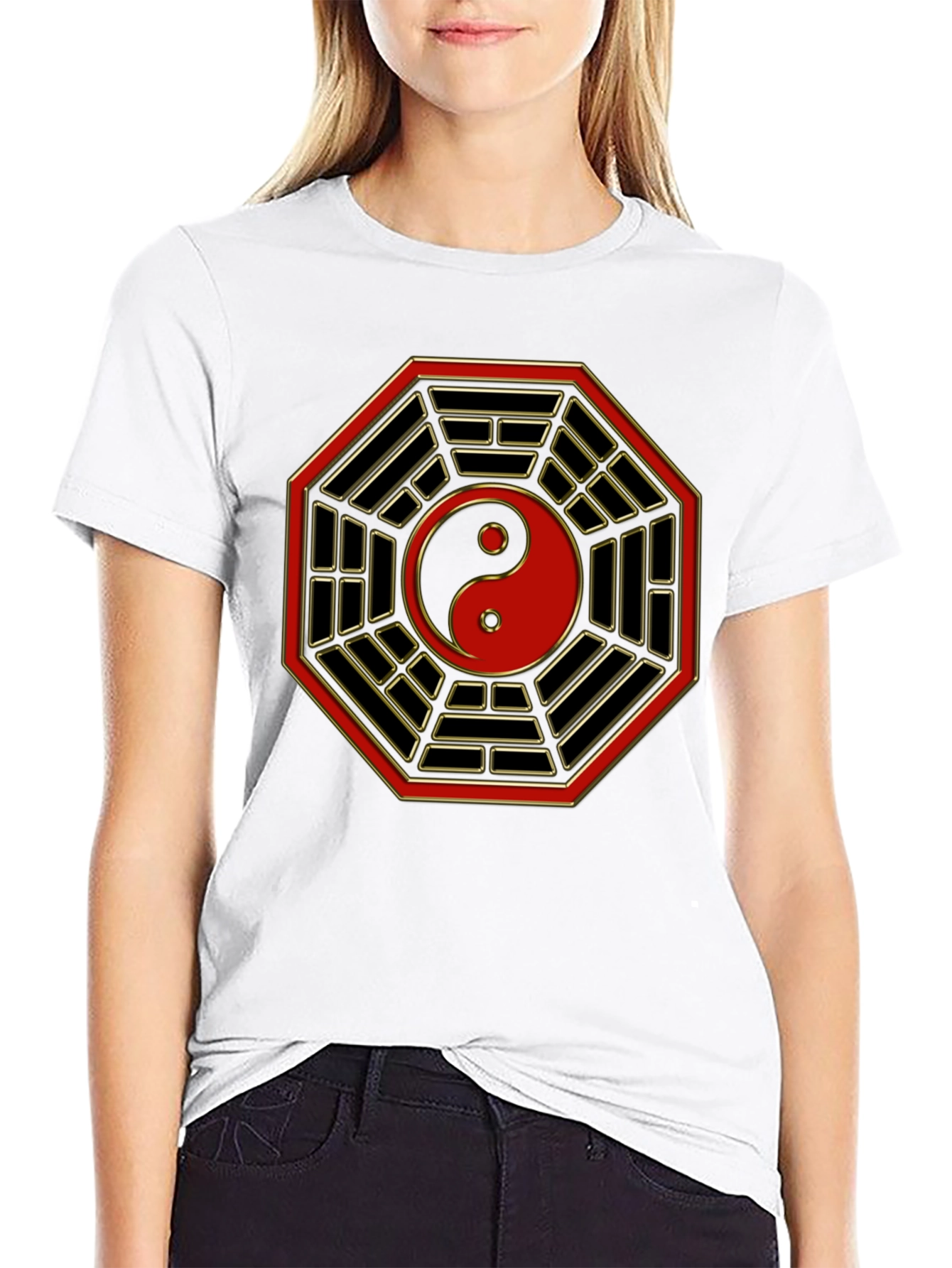 Yin Yang Bagua Symbol Graphic T-Shirt
