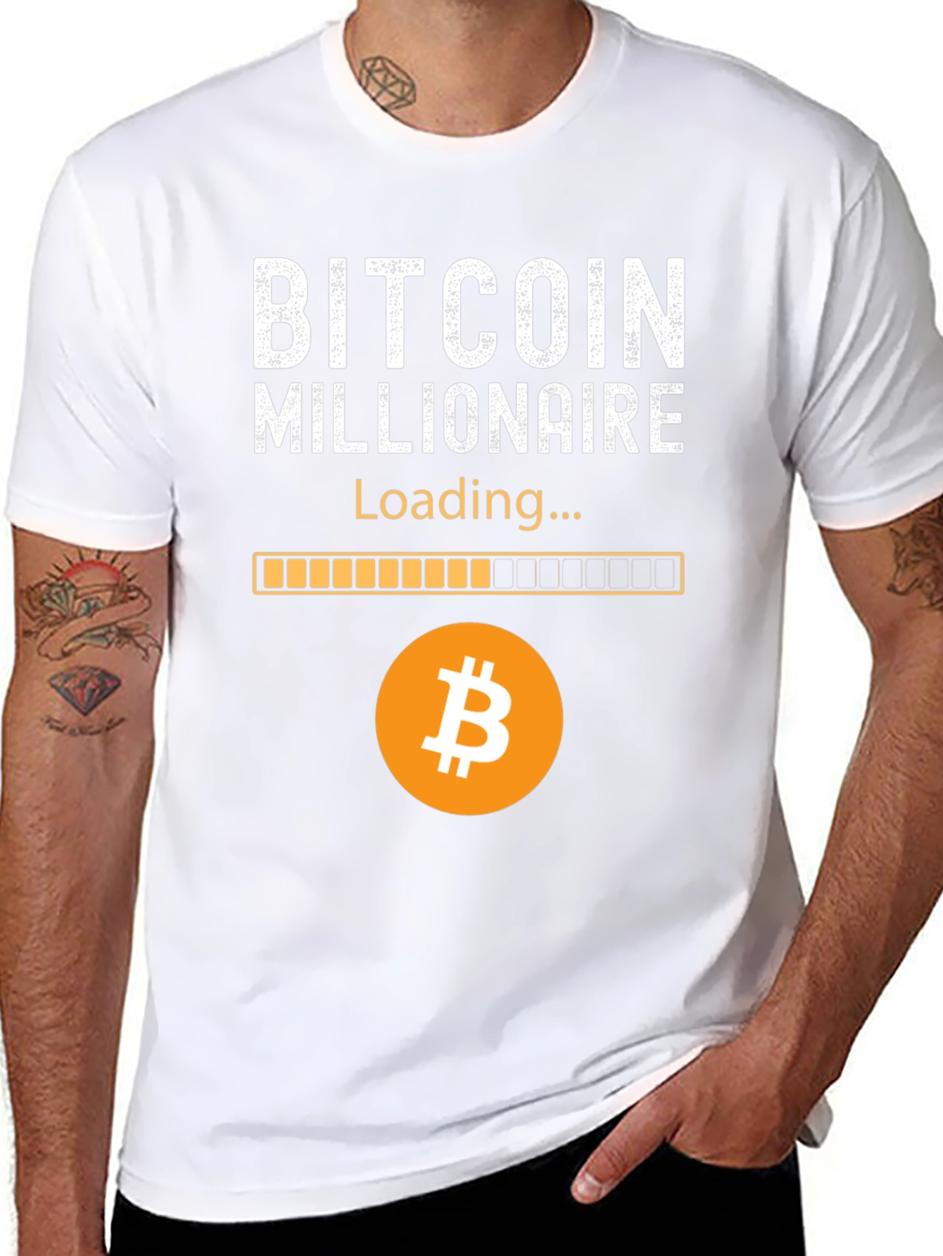 Bitcoin Millionaire Loading T-Shirt Crypto Fan Tee