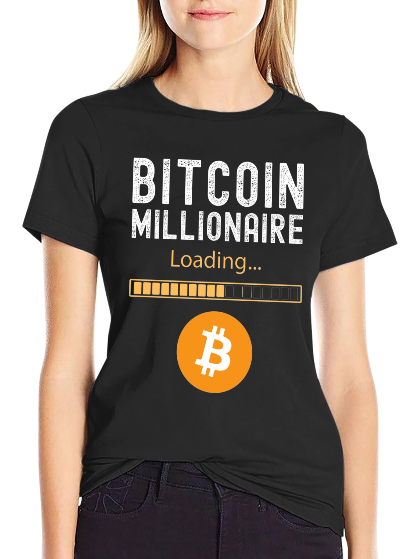 Bitcoin Millionaire Loading T-Shirt Crypto Fan Tee