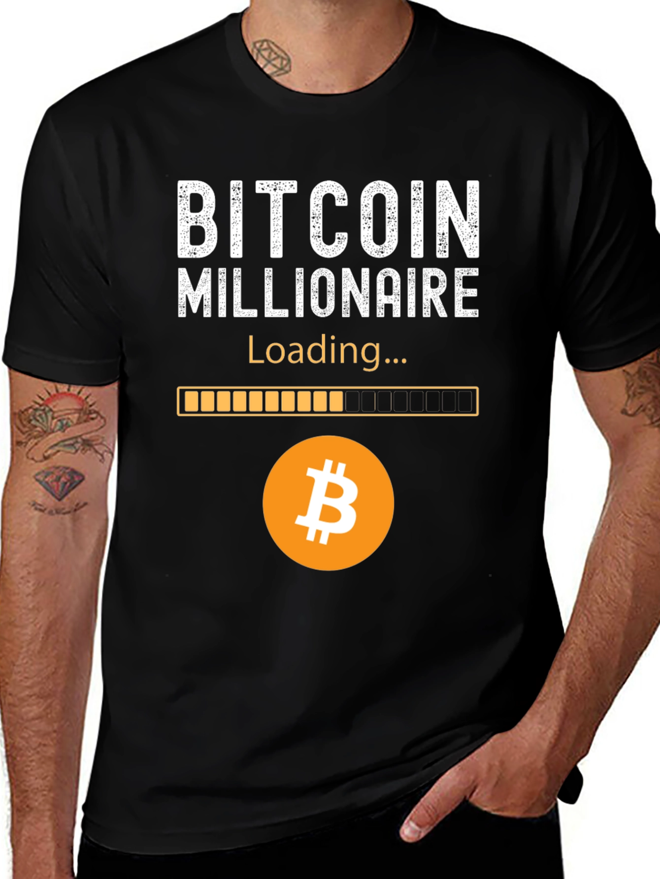 Bitcoin Millionaire Loading T-Shirt Crypto Fan Tee