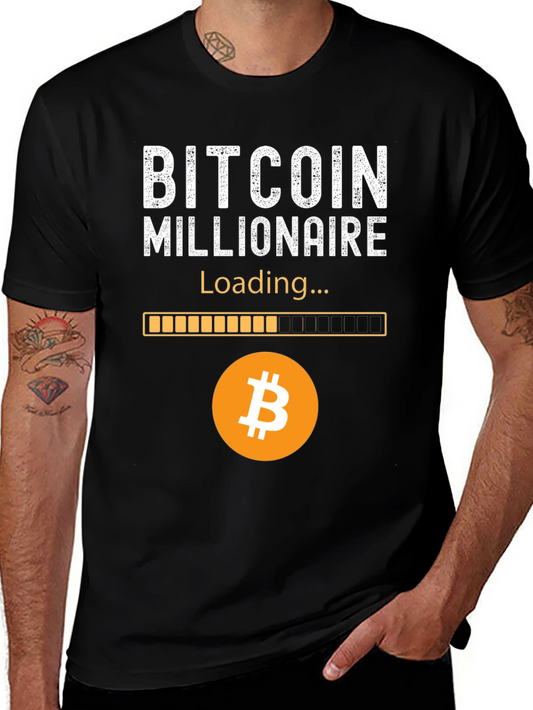Bitcoin Millionaire Loading T-Shirt Crypto Fan Tee