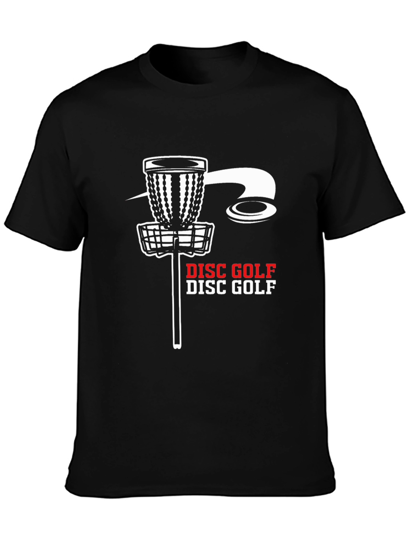 Disc Golf T-Shirt - Black Tee with Graphic
