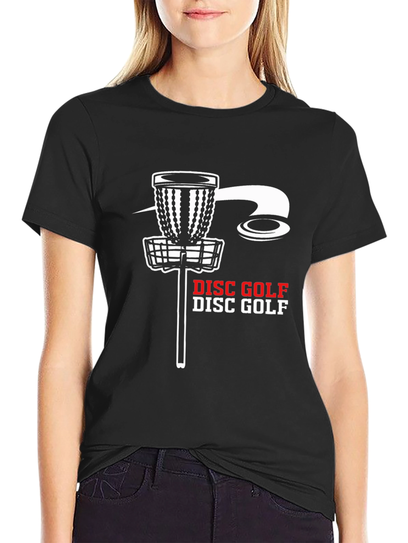 Disc Golf T-Shirt - Black Tee with Graphic