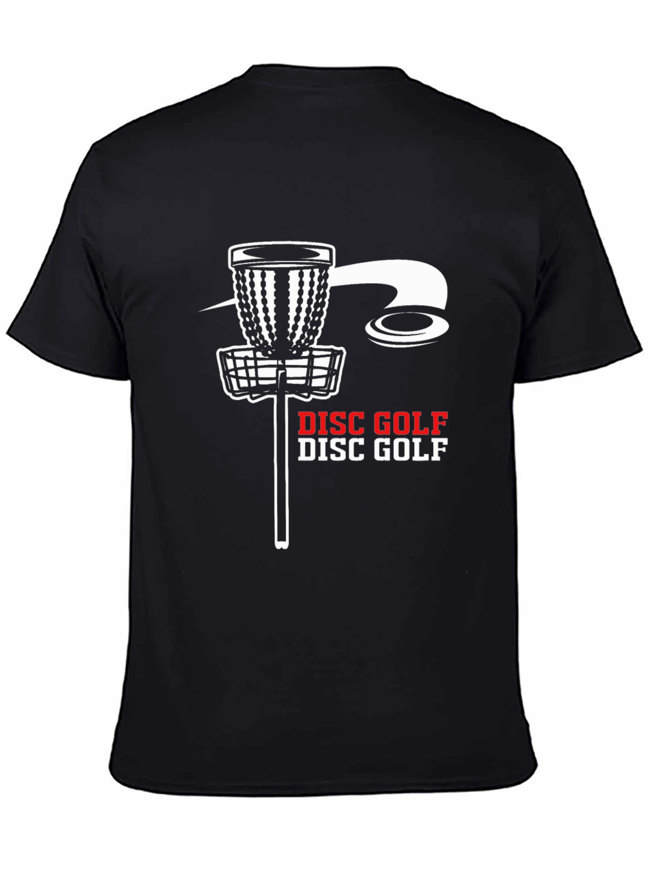 Disc Golf T-Shirt - Black Tee with Graphic