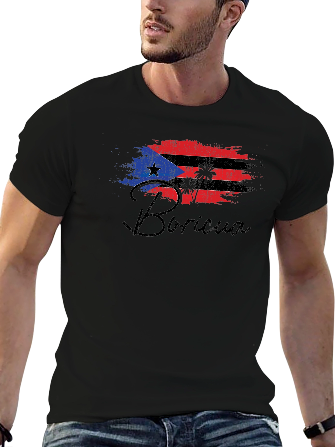 Boricua Flag Graphic T-Shirt - Mens Casual Tee