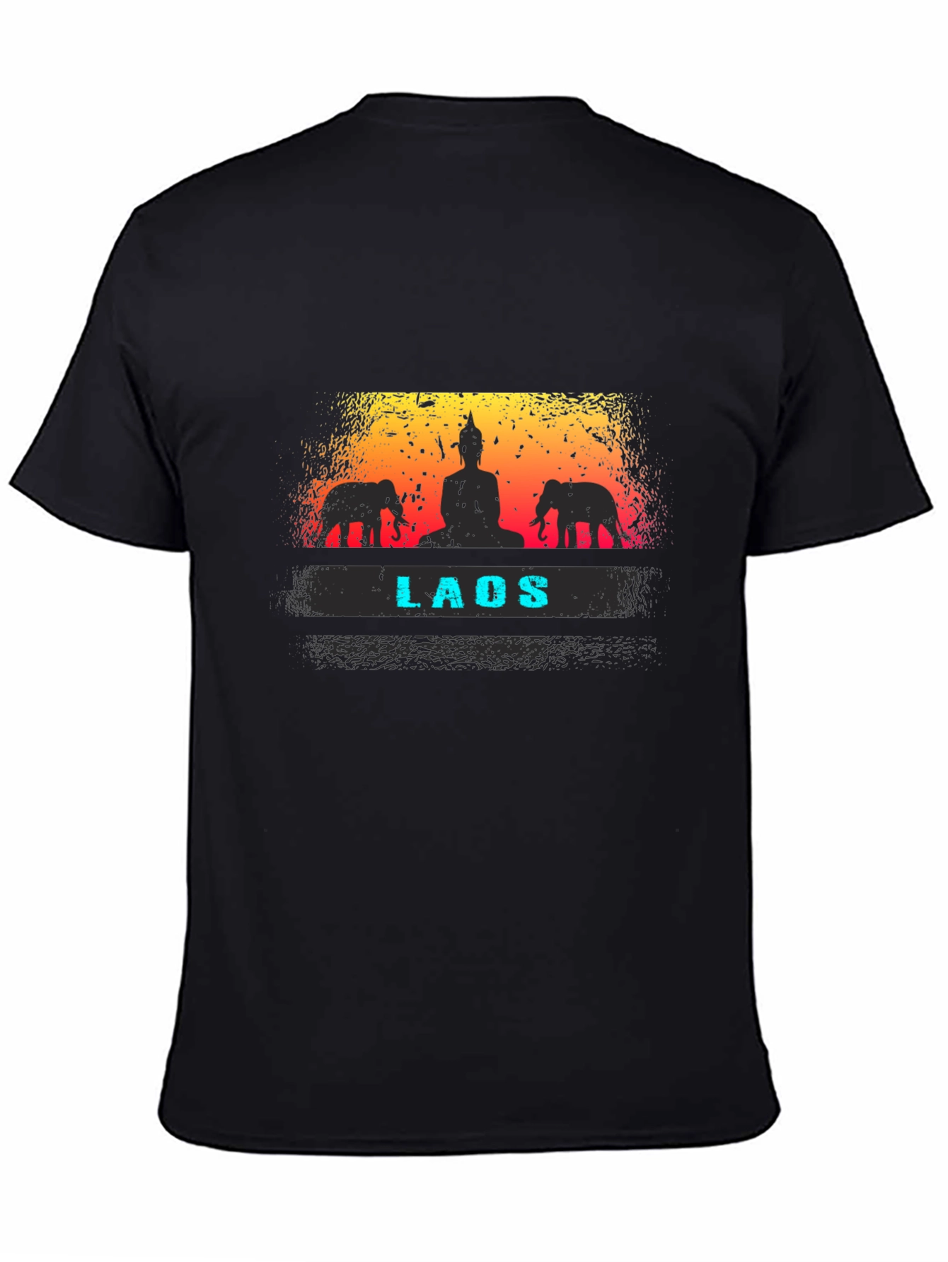 Laos Buddha & Elephant Graphic T-Shirt