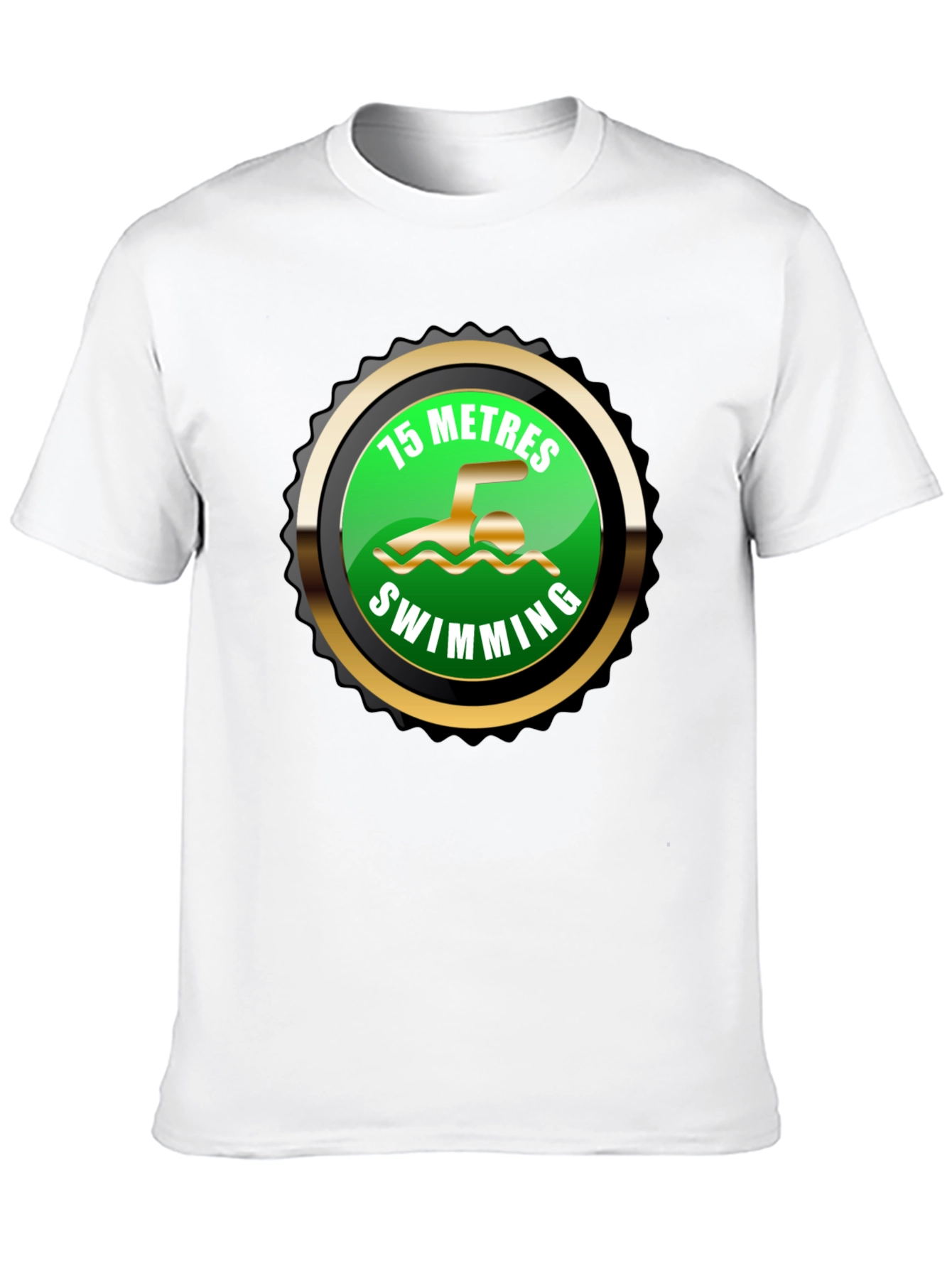 15 Metres Swimming Black T-Shirt