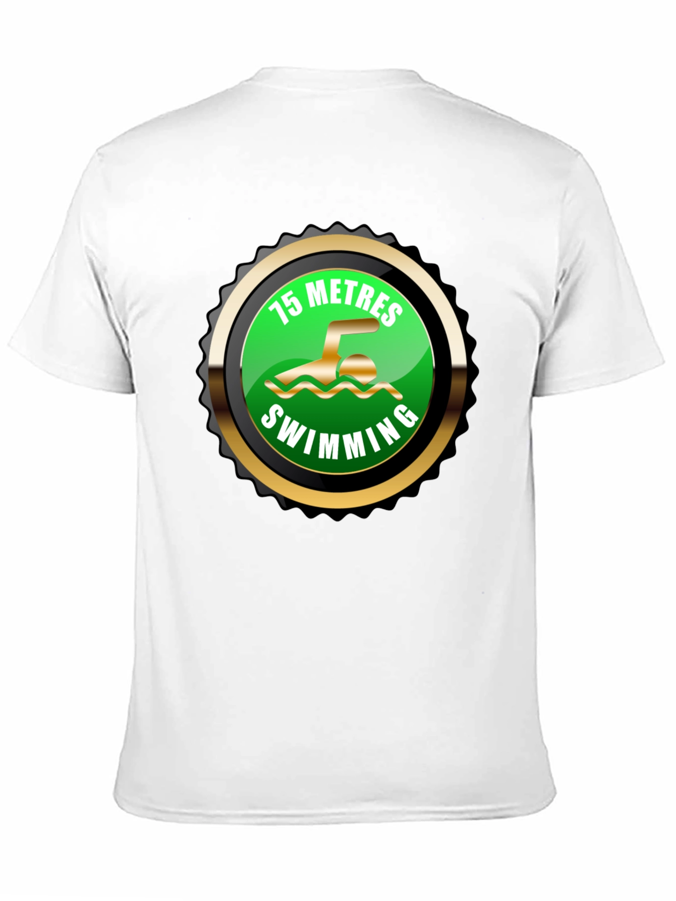 15 Metres Swimming Black T-Shirt