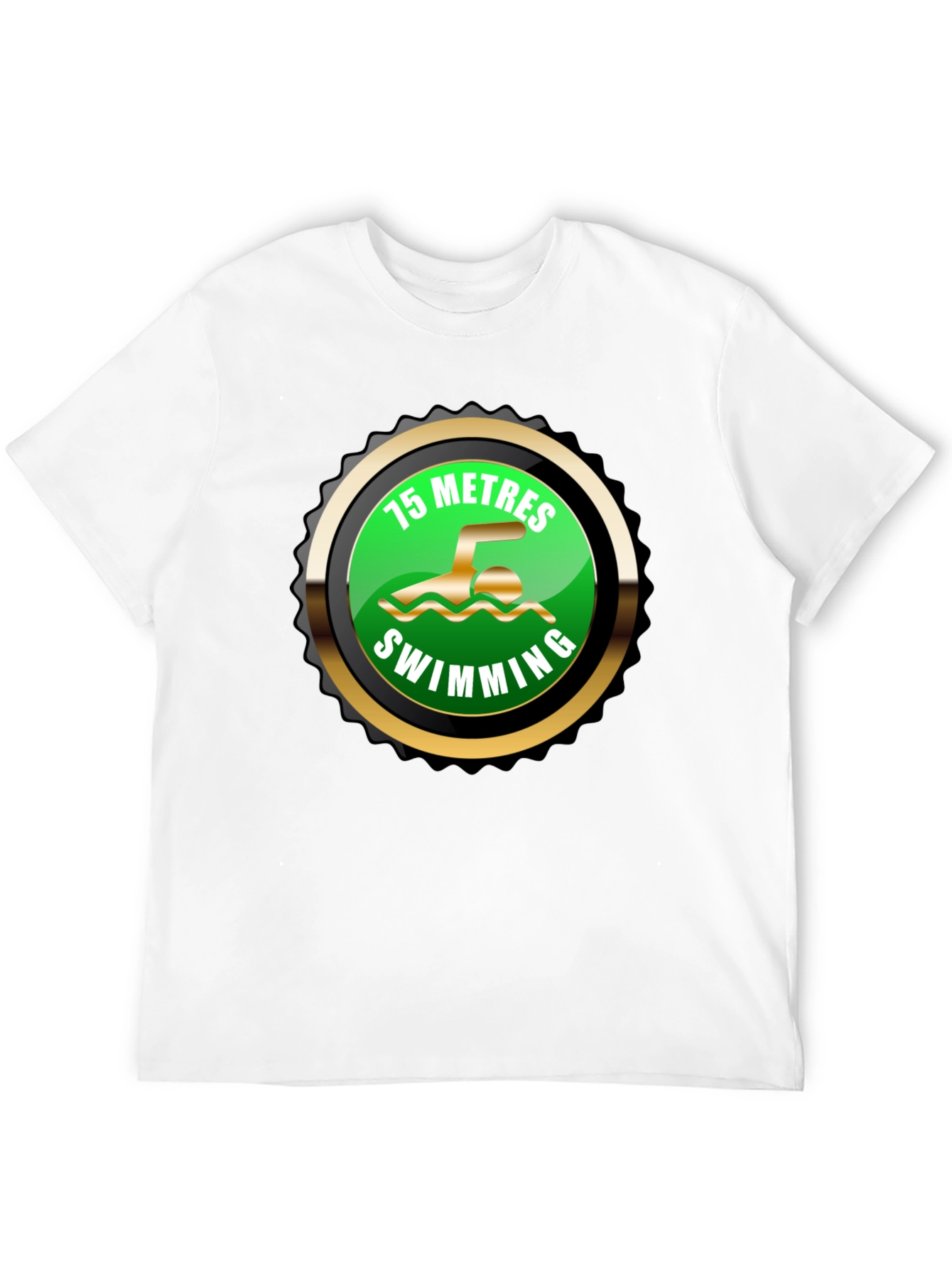 15 Metres Swimming Black T-Shirt