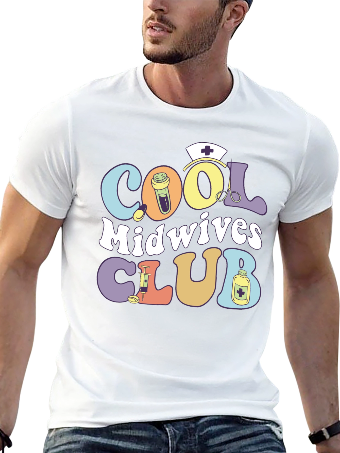 Cool Midwives Club T-Shirt: Retro Medical Design