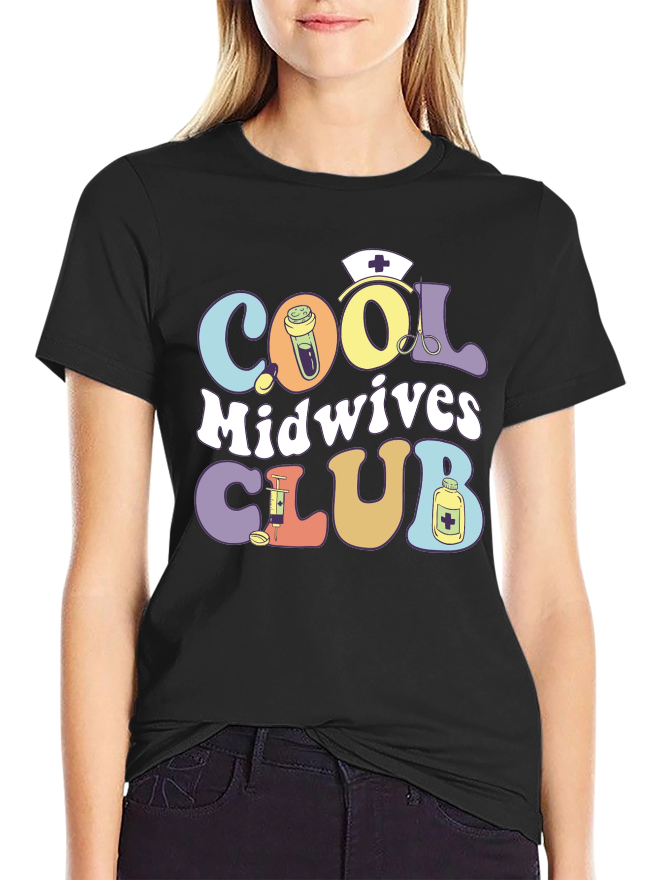 Cool Midwives Club T-Shirt: Retro Medical Design