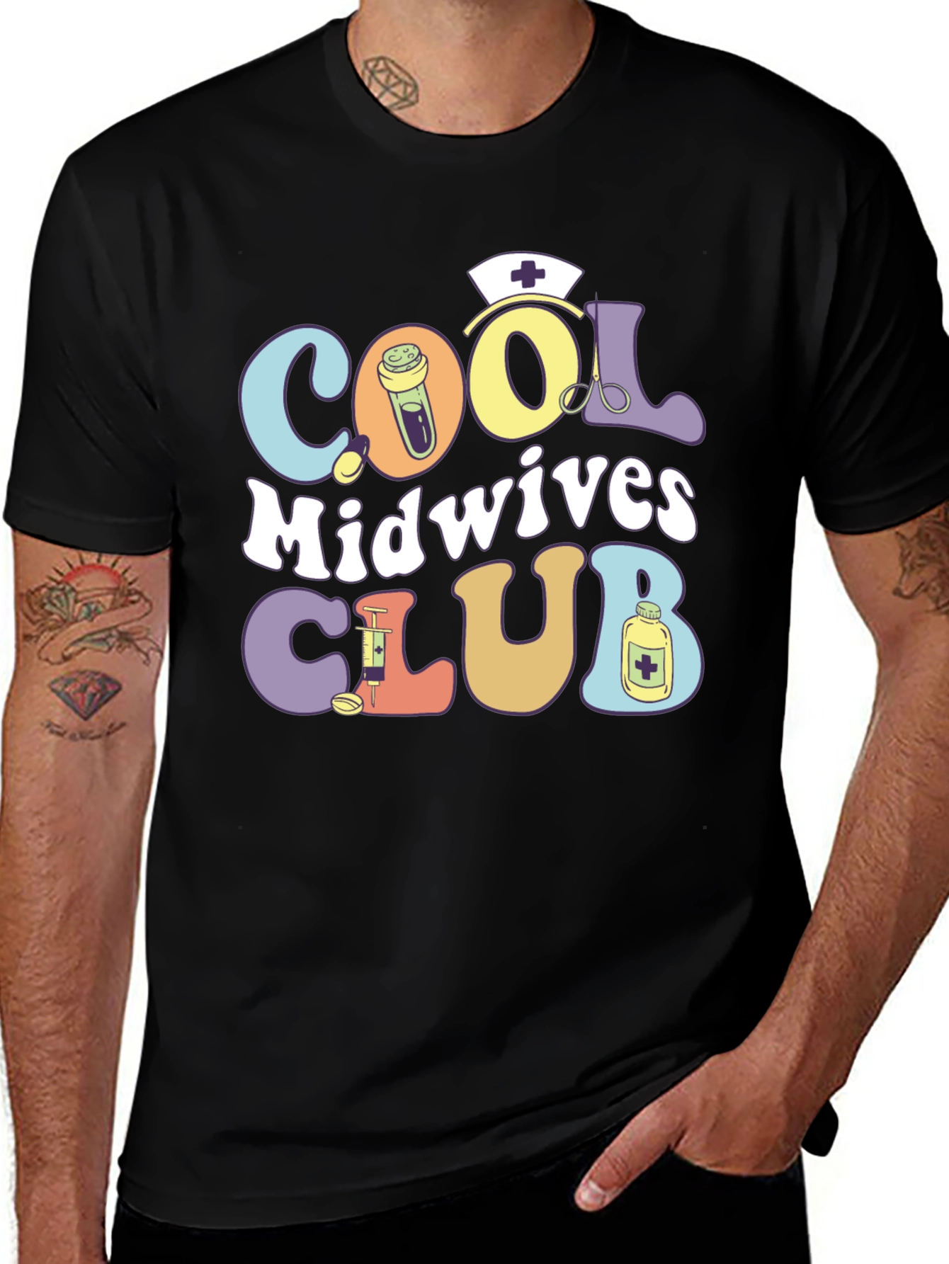 Cool Midwives Club T-Shirt: Retro Medical Design
