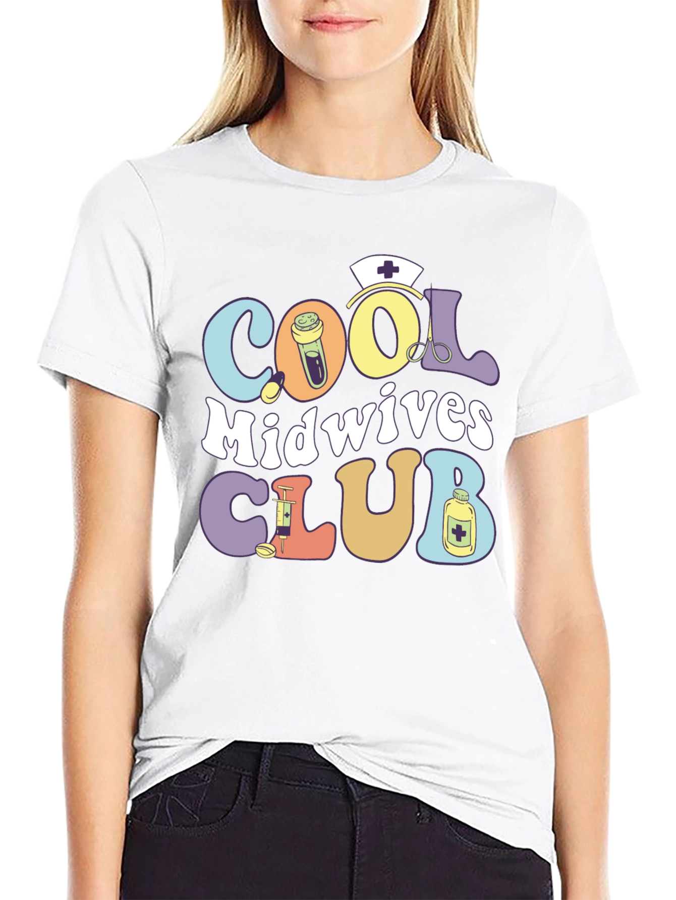 Cool Midwives Club T-Shirt: Retro Medical Design