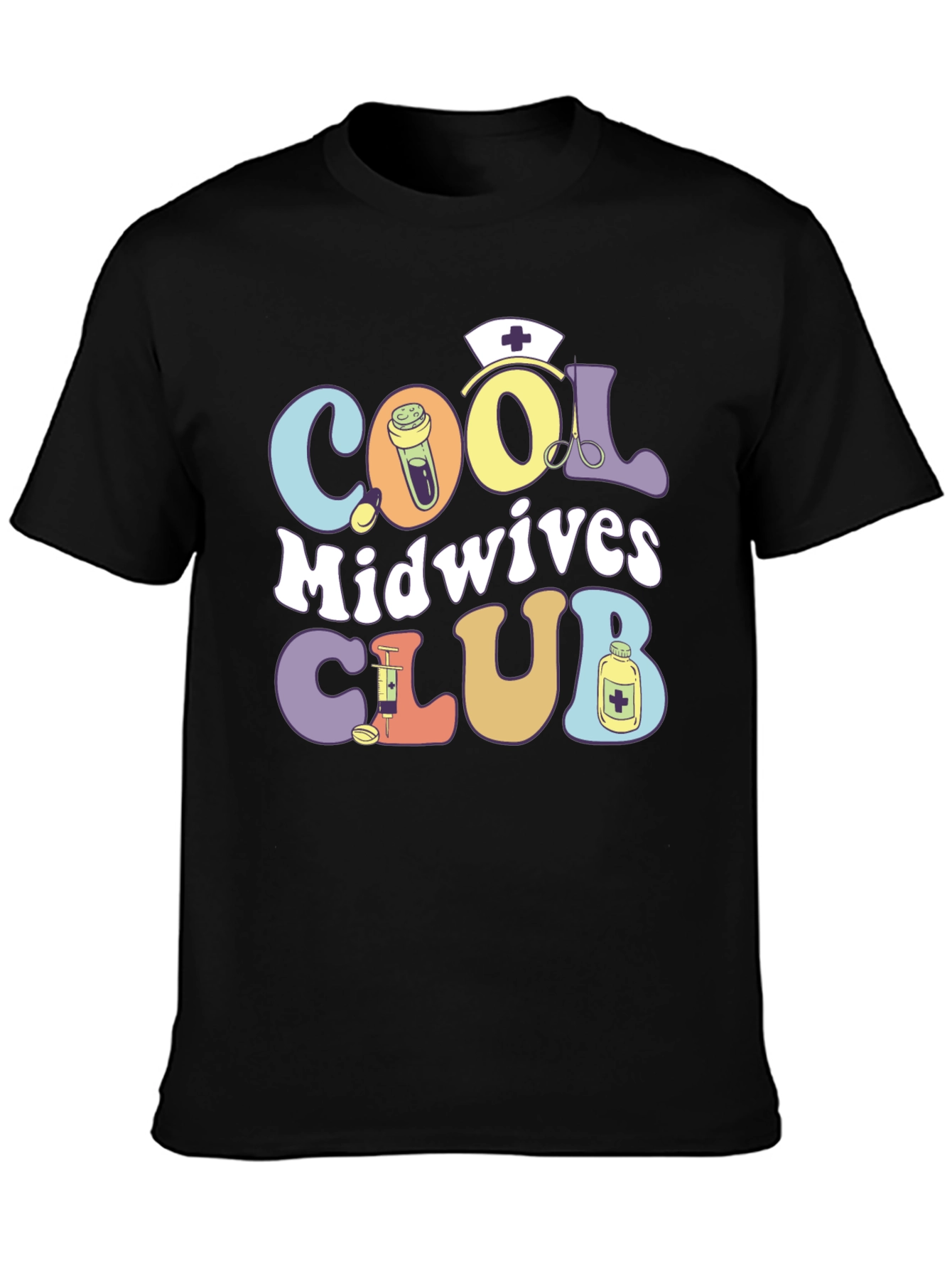 Cool Midwives Club T-Shirt: Retro Medical Design