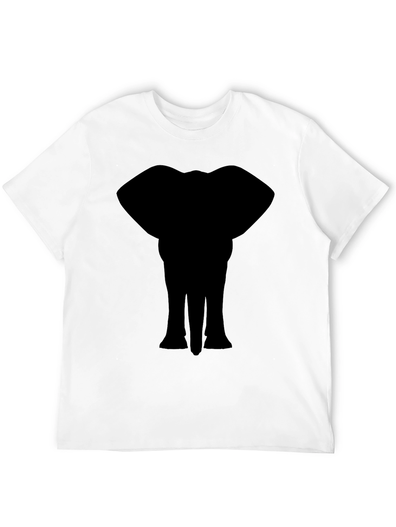 Elephant Silhouette Graphic Print T-Shirt