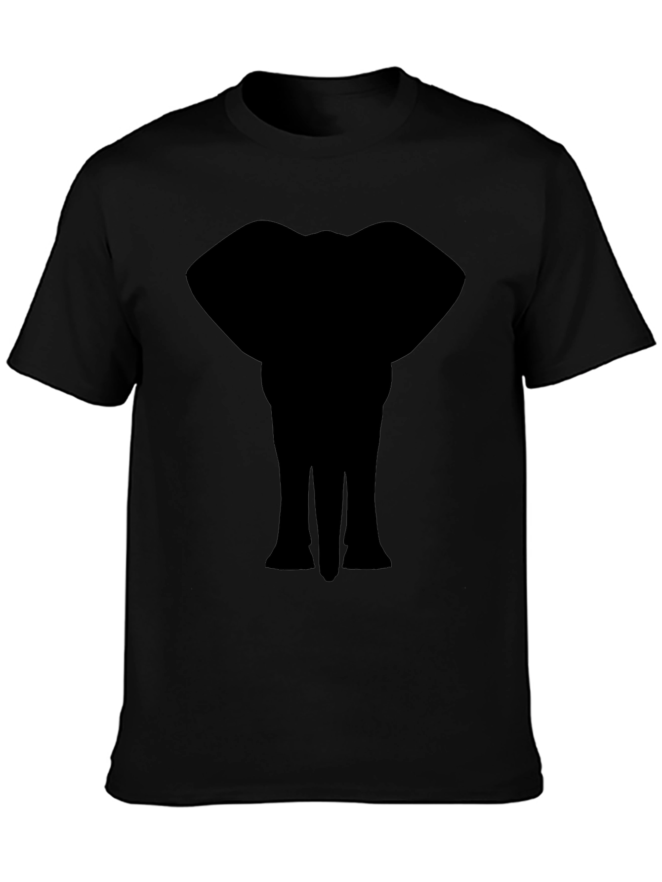 Elephant Silhouette Graphic Print T-Shirt