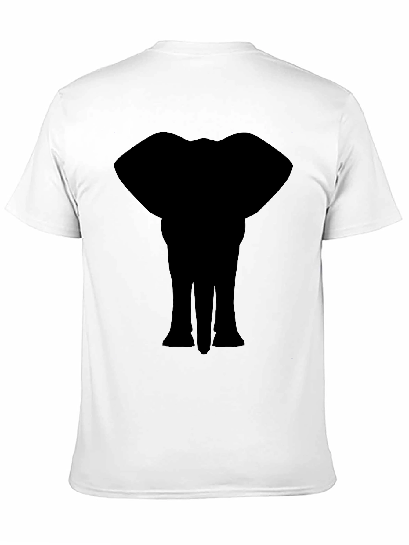 Elephant Silhouette Graphic Print T-Shirt