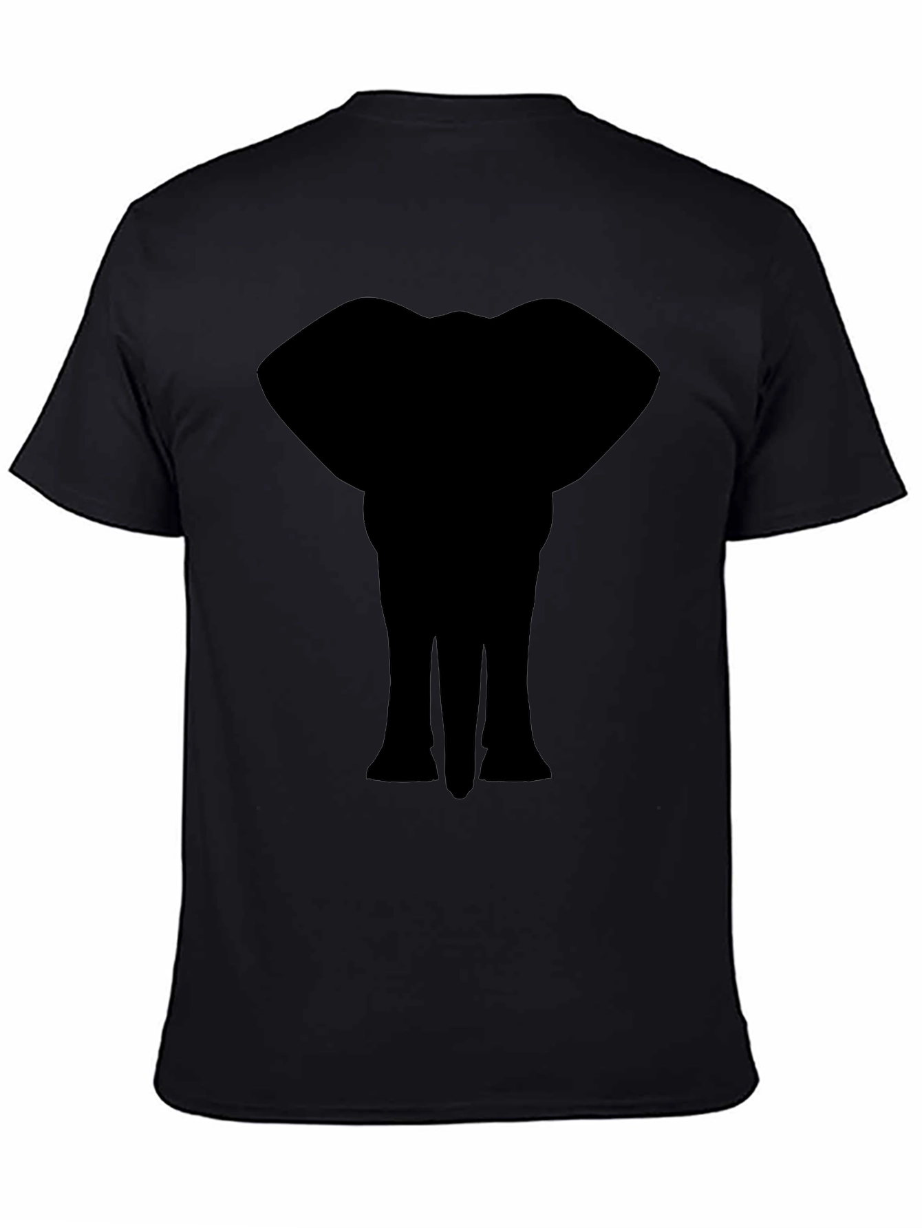 Elephant Silhouette Graphic Print T-Shirt